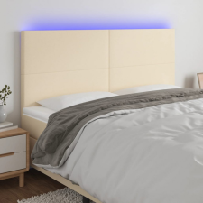 vidaXL krémszínű szövet LED-es fejtámla 180x5x118/128 cm ágy és ágykellék