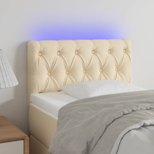 vidaXL krémszínű szövet LED-es fejtámla 80 x 7 x 78/88 cm ágy és ágykellék