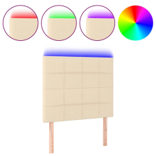 vidaXL krémszínű szövet LED-es fejtámla 80x5x118/128 cm (3122403) ágy és ágykellék