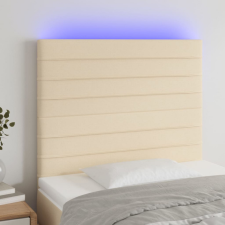 vidaXL krémszínű szövet LED-es fejtámla 90x5x118/128 cm ágy és ágykellék
