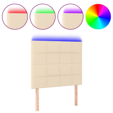 vidaXL krémszínű szövet LED-es fejtámla 90x5x118/128 cm (3122411) ágy és ágykellék
