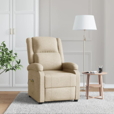 vidaXL krémszínű szövet masszázsfotel masszázsfotel