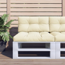 vidaXL krémszínű szövet raklappárna 70 x 40 x 12 cm lakástextília