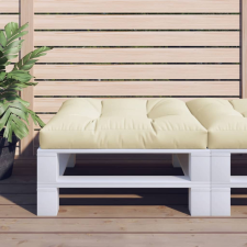 vidaXL krémszínű szövet raklappárna 70 x 70 x 12 cm lakástextília