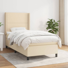 vidaXL krémszínű szövet rugós ágy matraccal 100 x 200 cm ágy és ágykellék