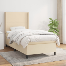 vidaXL krémszínű szövet rugós ágy matraccal 100 x 200 cm ágy és ágykellék
