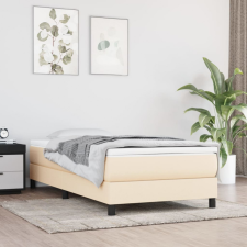 vidaXL krémszínű szövet rugós ágy matraccal 100 x 200 cm ágy és ágykellék