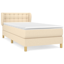vidaXL krémszínű szövet rugós ágy matraccal 100 x 200 cm (3127106) ágy és ágykellék