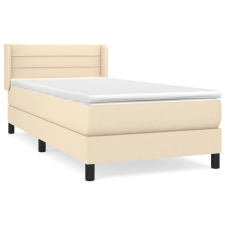 vidaXL krémszínű szövet rugós ágy matraccal 100 x 200 cm (3129774) ágy és ágykellék
