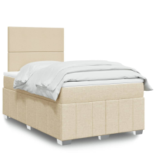 vidaXL krémszínű szövet rugós ágy matraccal 120 x 200 cm ágy és ágykellék