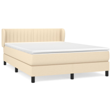 vidaXL krémszínű szövet rugós ágy matraccal 140 x 190 cm (3126402) ágy és ágykellék