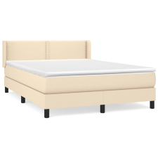vidaXL krémszínű szövet rugós ágy matraccal 140 x 190 cm (3129630) ágy és ágykellék