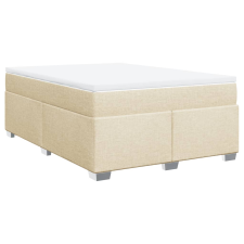 vidaXL krémszínű szövet rugós ágy matraccal 140 x 190 cm (3285135) ágy és ágykellék
