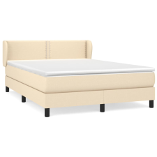 vidaXL krémszínű szövet rugós ágy matraccal 140 x 200 cm (3126170) ágy és ágykellék