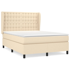 vidaXL krémszínű szövet rugós ágy matraccal 140 x 200 cm (3128290) ágy és ágykellék