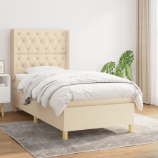 vidaXL krémszínű szövet rugós ágy matraccal 80 x 200 cm ágy és ágykellék