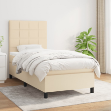 vidaXL krémszínű szövet rugós ágy matraccal 80 x 200 cm ágy és ágykellék