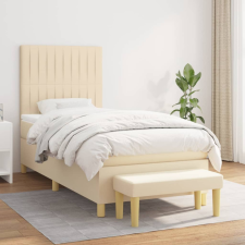 vidaXL krémszínű szövet rugós ágy matraccal 80 x 200 cm ágy és ágykellék