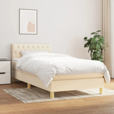 vidaXL krémszínű szövet rugós ágy matraccal 80 x 200 cm ágy és ágykellék