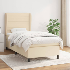 vidaXL krémszínű szövet rugós ágy matraccal 80 x 200 cm ágy és ágykellék