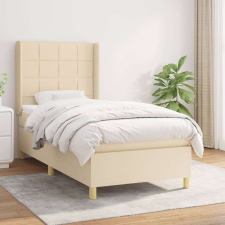 vidaXL krémszínű szövet rugós ágy matraccal 80 x 200 cm ágy és ágykellék