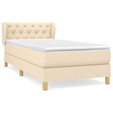 vidaXL krémszínű szövet rugós ágy matraccal 80 x 200 cm (3127002) ágy és ágykellék
