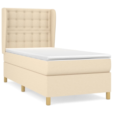vidaXL krémszínű szövet rugós ágy matraccal 80 x 200 cm (3128802) ágy és ágykellék