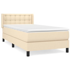 vidaXL krémszínű szövet rugós ágy matraccal 80 x 200 cm (3129990) ágy és ágykellék