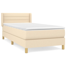 vidaXL krémszínű szövet rugós ágy matraccal 80 x 200 cm (3130310) ágy és ágykellék
