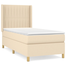 vidaXL krémszínű szövet rugós ágy matraccal 80 x 200 cm (3132110) ágy és ágykellék