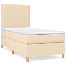 vidaXL krémszínű szövet rugós ágy matraccal 80 x 200 cm (3142134) ágy és ágykellék