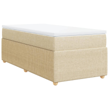 vidaXL krémszínű szövet rugós ágy matraccal 80 x 200 cm (3285530) ágy és ágykellék