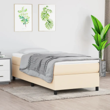 vidaXL krémszínű szövet rugós ágy matraccal 90 x 190 cm ágy és ágykellék