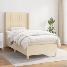 vidaXL krémszínű szövet rugós ágy matraccal 90 x 200 cm ágy és ágykellék