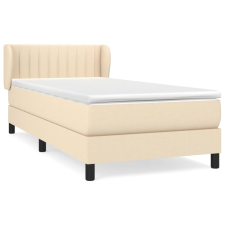 vidaXL krémszínű szövet rugós ágy matraccal 90 x 200 cm (3126378) ágy és ágykellék