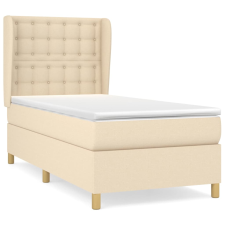 vidaXL krémszínű szövet rugós ágy matraccal 90 x 200 cm (3128818) ágy és ágykellék