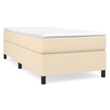 vidaXL krémszínű szövet rugós ágy matraccal 90 x 200 cm (3144396) ágy és ágykellék
