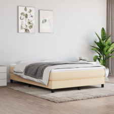 vidaXL Krémszínű szövet rugós ágykeret 140x200 cm ágy és ágykellék