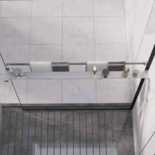 vidaXL Króm alumínium zuhanypolc walk-in zuhanyfalhoz 100 cm fürdőszoba bútor