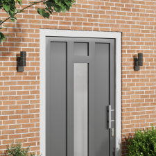 vidaXL Külső Fali Lámpák 2 db Fekete Rozsdamentes Acél IP44 kültéri világítás