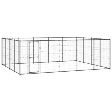 vidaXL kültéri acél kutyakennel 24,2 m² szállítóbox, fekhely kutyáknak