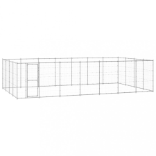 vidaXL Kültéri horganyozott acél kutyakennel 33,88 m² szállítóbox, fekhely kutyáknak