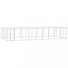 vidaXL Kültéri horganyozott acél kutyakennel 43,56 m² szállítóbox, fekhely kutyáknak