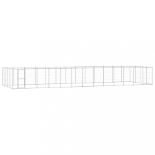 vidaXL Kültéri horganyozott acél kutyakennel 53,24 m² szállítóbox, fekhely kutyáknak