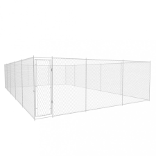 vidaXL Kültéri horganyzott acél kutyakennel 950x570x185 cm kutyafelszerelés