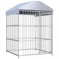 vidaXL Kültéri kutyakennel tetővel 150 x 150 x 200 cm szállítóbox, fekhely kutyáknak