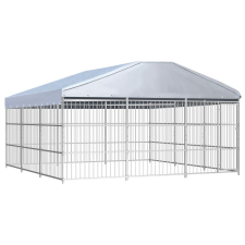 vidaXL kültéri kutyakennel tetővel 450 x 450 x 200 cm kutyafelszerelés