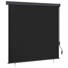 vidaXL Kültéri Rolós Árnyék Csíkos Antracit 180 x 250 cm szövet lakástextília