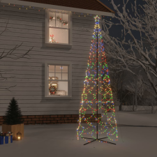 vidaXL kúp alakú karácsonyfa 1400 színes LED-del 160 x 500 cm műfenyő