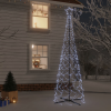 vidaXL kúp alakú karácsonyfa 500 hideg fehér LED-del 100 x 300 cm